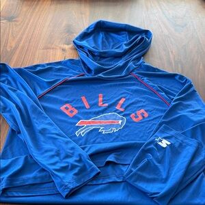 STARTER Blue Hoodie with Red Accents